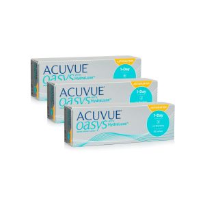 Acuvue Oasys 1-Day with HydraLuxe for Astigmatism (90 lentilles)