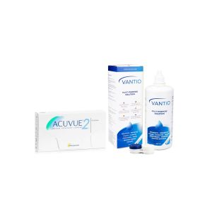 Acuvue 2 (6 lentilles) + Vantio Multi-Purpose 360 ml avec étui