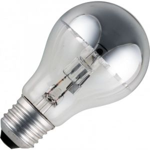 Ampoule halogène à tête miroir E27 28W (remplace 40W) argent