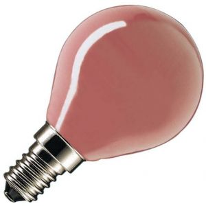 Ampoule | Petite douille E14 | Ampoule boule | Rouge | 45mm | 25W