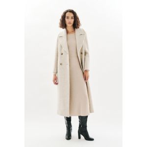 Manteau Gabanone2 100% laine ecru femme