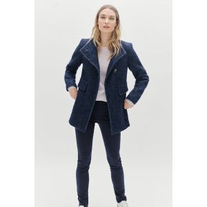 manteau ali bleu marine femme