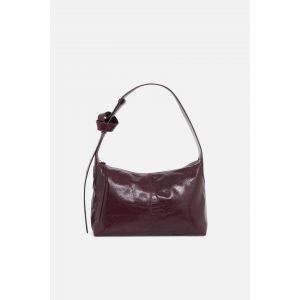 Sac Soane en cuir naturel bordeaux femme