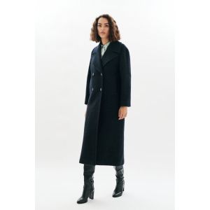 Manteau Gabanone2 100% laine bleu marine femme