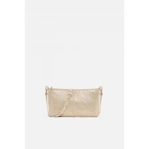 Sac Sidonie en cro&ucirc;te de cuir couleur or femme