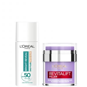 L'Oreal Paris Hyaluronic Filler Water Cream & Tinted Glow SPF50+ (Various Shades) - Bronze Glow
