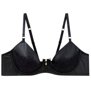 Soutien-gorge ampliforme noir Cuir