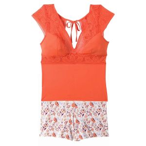 Top short orange Etoile