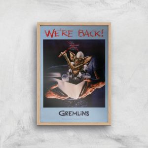 Gremlins We're Back Affiche - A3 - Wooden Frame