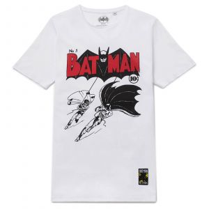 80 ans de Batman - T-shirt  L&eacute;gende  - ann&eacute;es 40 - Blanc - M