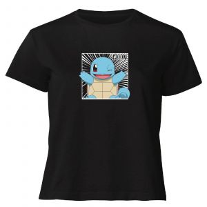 Pok&eacute;mon Pok&eacute;dex Squirtle #0007 Women's Cropped T-Shirt - Black - XXL