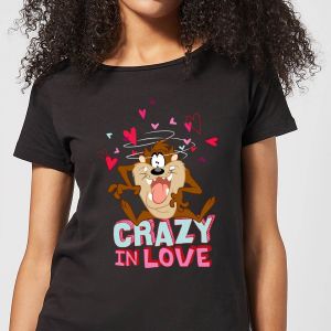 Looney Tunes Crazy In Love Taz Women's T-Shirt - Black - M - Noir