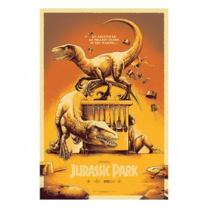 Jurassic Park x Luke Preece - Raptors in the Kitchen - Screen-Print -24 x36