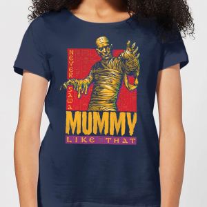 T-Shirt Femme La Momie Rétro - Universal Monsters - Bleu Marine - XXL