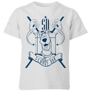 Scooby Doo Coat Of Arms Kids' T-Shirt - Grey - 9-10 ans