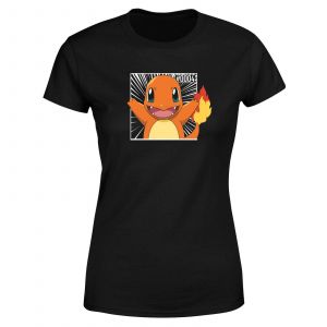 Pok&eacute;mon Pok&eacute;dex Charmander #0004 Women's T-Shirt - Black - 4XL