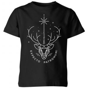 Harry Potter Expecto Patronum Kids' T-Shirt - Black - 7-8 ans