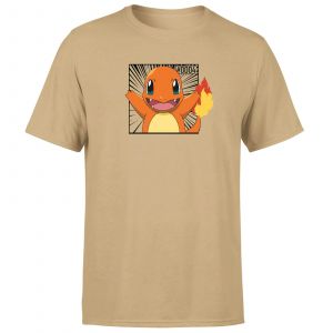 Pok&eacute;mon Pok&eacute;dex Charmander #0004 Men's T-Shirt - Tan - XXL
