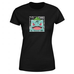 Pok&eacute;mon Pok&eacute;dex Bulbasaur #0001 Women's T-Shirt - Black - 4XL