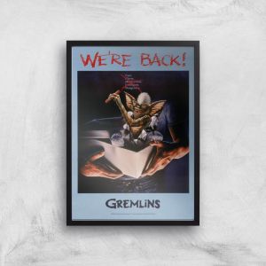 Gremlins We're Back Affiche - A3 - Black Frame