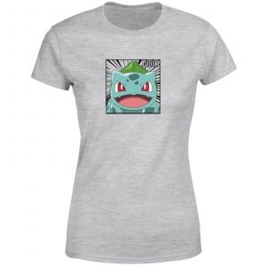 Pok&eacute;mon Pok&eacute;dex Bulbasaur #0001 Women's T-Shirt - Grey - 4XL
