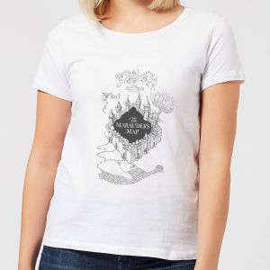 T-Shirt Femme Carte du Maraudeur - Harry Potter - Blanc - M - Blanc