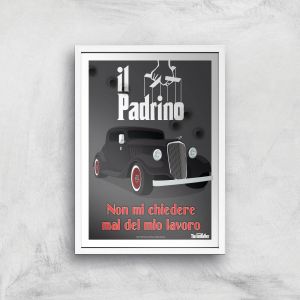 Le Parrain Affiche - A4 - White Frame