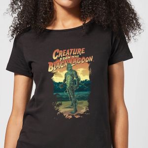T-Shirt Femme L'Étrange Créature du lac noir - Universal Monsters - Noir - L