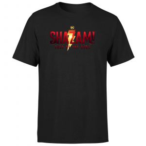Shazam! Fury of the Gods Logo Unisex T-Shirt - Black - 3XL - Noir