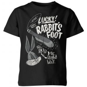 Looney Tunes ACME Lucky Rabbits Foot Kids' T-Shirt - Black - 7-8 ans