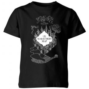 T-Shirt Enfant Carte du Maraudeur - Harry Potter - Noir - 7-8 ans