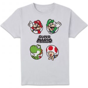 Nintendo Super Mario Circles Unisex T-Shirt - White - XXL
