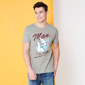 Cartoon Network Spin Off T-Shirt Johnny Bravo Qu'est ce que je suis beau - Gris - S - Gris