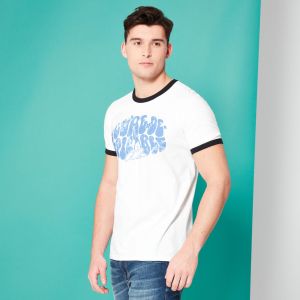 Looney Tunes Kaboom! You're Despicable T-shirt Ringer - Blanc et Noir - L