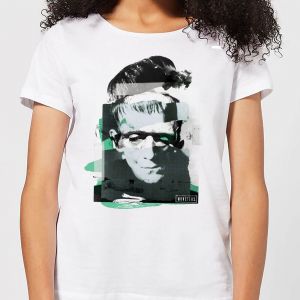 T-Shirt Femme Collage Frankenstein - Universal Monsters - Blanc - S