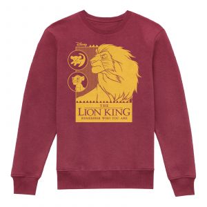 Le Roi Lion Simbas Journey Sweatshirt Enfant - Bordeaux - 5-6 ans - Burgundy