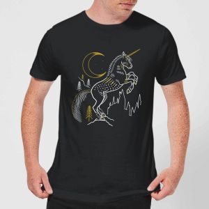 Harry Potter Unicorn Men's T-Shirt - Black - M - Noir