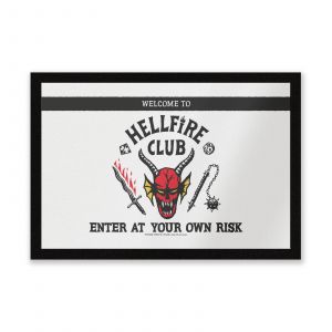 Tapis d'entr&eacute;e Stranger Things Bienvenue au Hellfire Club