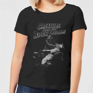 T-Shirt Femme L'Étrange Créature du lac noir (Noir et Blanc) - Universal Monsters - Noir - L