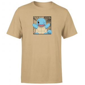 Pok&eacute;mon Pok&eacute;dex Squirtle #0007 Men's T-Shirt - Tan - L