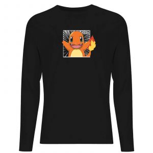 Pok&eacute;mon Pok&eacute;dex Charmander #0004 Men's Long Sleeve T-Shirt - Black - L