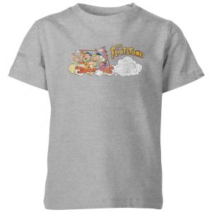 T-Shirt Enfant La Famille Pierrafeu Voiture Familiale - Effet Abîmé - Gris - 7-8 ans - Gris