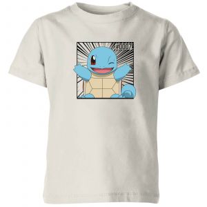 Pok&eacute;mon Pok&eacute;dex Squirtle #0007 Kids' T-Shirt - Cream - 9-10 ans