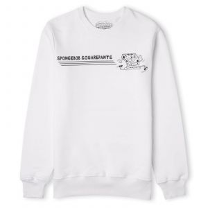 Bob l'Éponge Sprinting Through The Sea - Sweatshirt Unisexe - Blanc - S