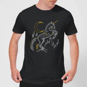 Harry Potter Unicorn Men's T-Shirt - Black - XL