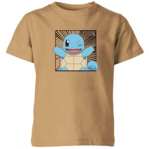 Pok&eacute;mon Pok&eacute;dex Squirtle #0007 Kids' T-Shirt - Tan - 3-4 ans