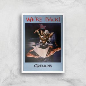 Gremlins We're Back Affiche - A4 - White Frame