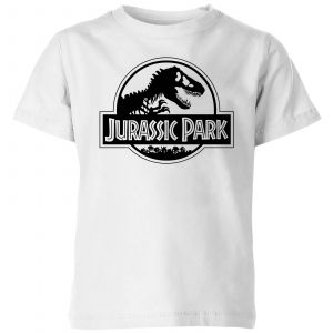 Jurassic Park Logo Kids' T-Shirt - White - 3-4 ans