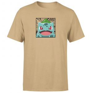 Pok&eacute;mon Pok&eacute;dex Bulbasaur #0001 Men's T-Shirt - Tan - L