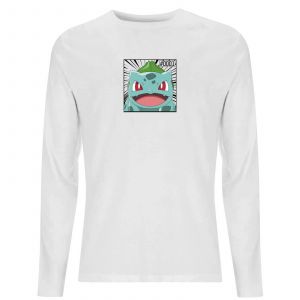 Pok&eacute;mon Pok&eacute;dex Bulbasaur #0001 Men's Long Sleeve T-Shirt - White - M